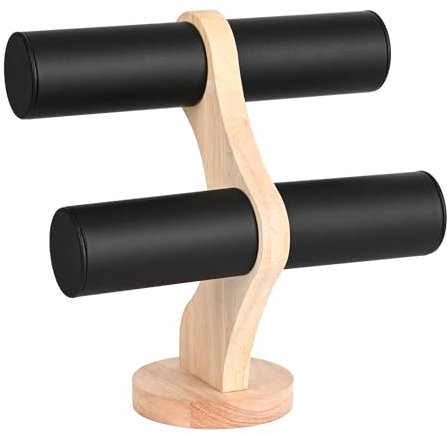 LEXFUNN 2 Tier Bracelet Holder Stand - Stylish Jewellery Display Rack for Easy Organization and Showcase - Space-Saving - Ideal for Bracelets, Bangles, and Watches - Enhance Your Jewellery Collection