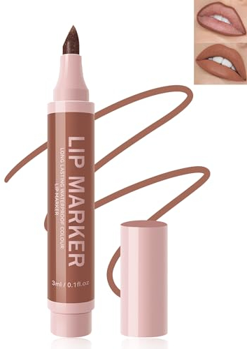 Lip Stain Marker Pen Set-Hydrating Matt Lippen Liner Pen,Long Lasting Waterproof Colour Lip Tint Marker,Lippenstift No-Transfer,Natürlicher Tattoo-Effekt Und Extrem Langer Halt, Lipgloss Make up-02