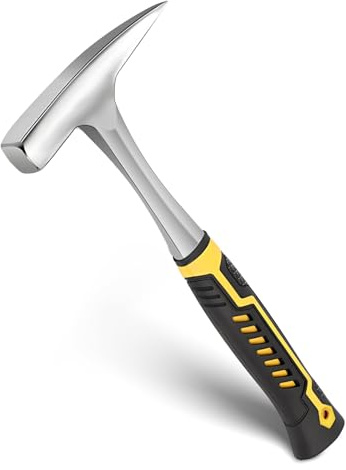 SLNIHAMS Tinner's Hammer, herramientas de martillo de chapa de 18 onzas, martillo de hojalata con construcción de acero forjado y agarre de reducción de golpes, martillos de chapa, martillo de