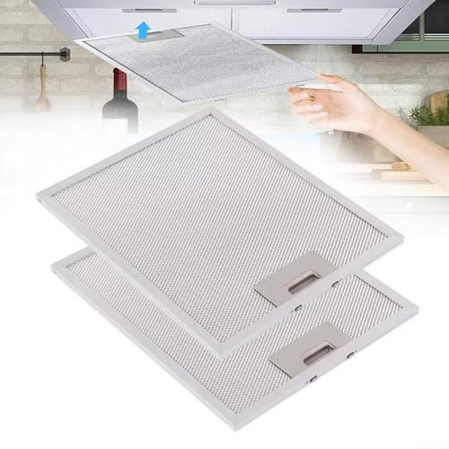 2 filtri per cappa da cucina, 318 x 258 x 9 mm, filtro antigrasso in metallo con 5 strati di filtrazione del grasso alluminizzato, filtri per cappa da cucina