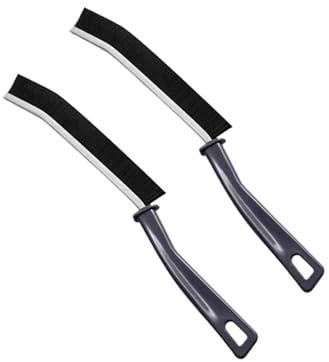 Cleaner Brushes for Shower Floor Line, Hard Wearing Grout Gap Cleaning Brush Kitchen Toilet Tile Joints Dead Angle Hard Bristle(Black- 2PC)