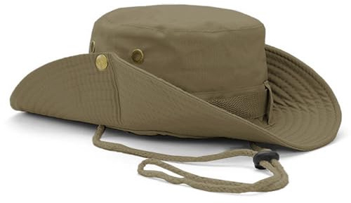 NLAND Solskyddshatt med brett brätte för utomhusbruk UV-solskydd fiskarhatt justerbara fiskarhattar för män och kvinnor, khaki, one size