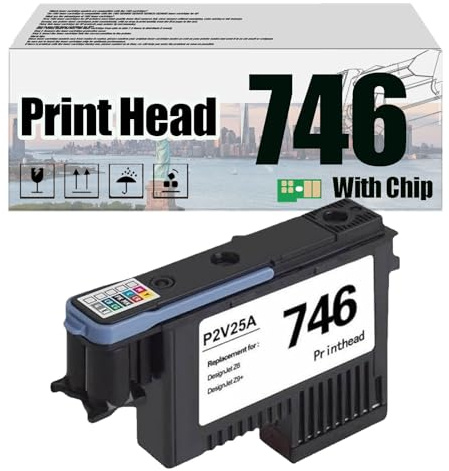 Testina Di Stampa 746 P2V25A, Compatibile Per HP DesignJet Z6 & Z9+ Di Grande Formato —— Alto Volume Di Stampa Con Chip 1 pcs