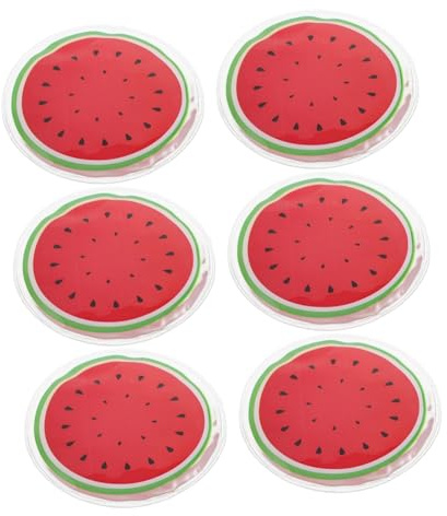CALLARON Impacco Freddo Istantaneo per Occhi e Viso, 6 Pezzi Riutilizzabili in PVC Rosso, Facile da Usare per Alleviare e Freschezza