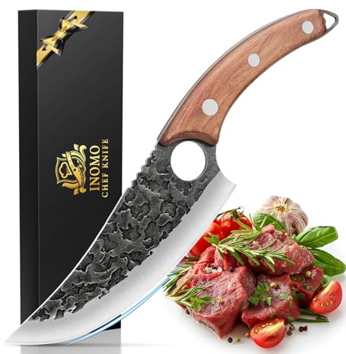 INOMO Küchenmesser, Geschenke für Männer Profi Kochmesser, Geburtstagsgeschenk für Männer Edelstahl Edelstahlmesser Messer, Japanisches Messer, Küchenmesser Scharf Schwarz, 1 Stück