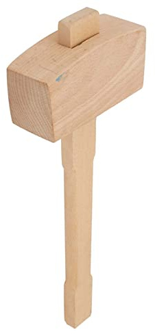 Leatikall Wooden Mallet, Professional Carpenter Wooden Hammer Wood Tapping Woodworking Carving Mallet Tool