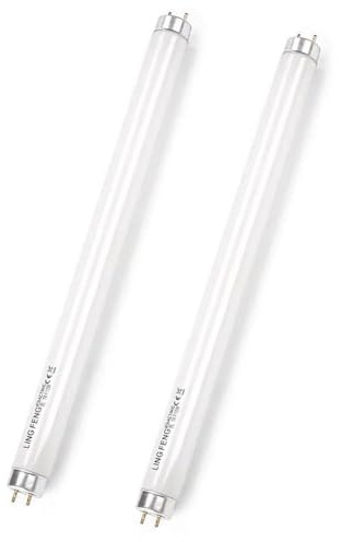 Generico 2 Pezzi Tubi Fluorescenti Da 15W, 450mm, T8 Bianco Freddo 4000K, Attacco G13, Luce a Basso Consumo Energetico, Luce Di Emergenza a Risparmio Energetico, Adatta per Cucina, Bagno, Armadio