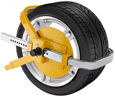 GREENSAPPIRE Heavy Duty Truck Wheel Lock 13-15 Inch Universal Semi Trailer Tire Claw Lock with Safety Lock and 2 Keys Hardened Locks,Anti-Theft for Trucks, Vans, Equipment Weather Resistant