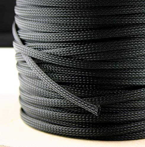 5 Meter Gewebeschlauch Ø 3-80 mm Geflechtschlauch PET Isolierschlauch Kabelschutz Kabelschlauch (3-6 mm)