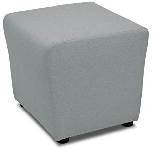 DOMO. collection Polsterhocker Bob, Sitzhocker, Sitzwürfel, Fußhocker, 46 x 46 x 43 cm (BxTxH), Webstoff in mint