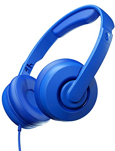 Skullcandy Cassette Junior Casque Supra-Auriculaire Filaire, Limitation du Volume, Microphone, Compatible Appareils Bluetooth + Ordinateurs - Bleu
