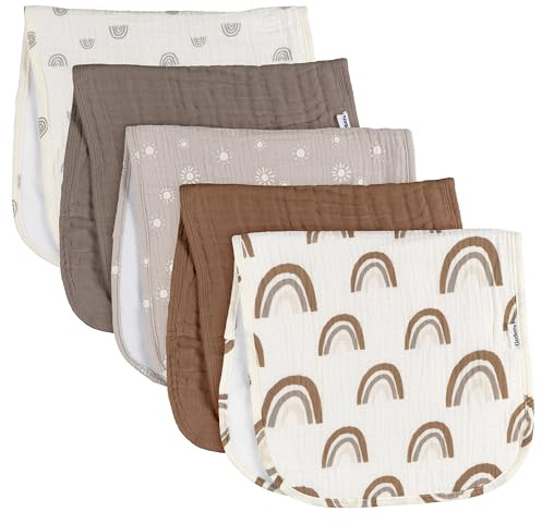 Gerber - Paños para eructos de bebé niña (5 unidades), talla única