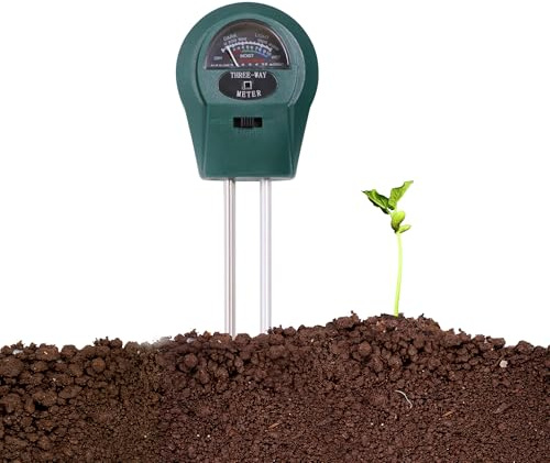 Mucola Bodenmessgerät 3 in 1 Feuchtigkeitsmessgerät für Pflanzen PH Wert Bodentester Licht Messgerät | Keine Batterie erforderlich |Messgerät für Gartenarbeit,Rasen,und Outdoor-Pflanzen