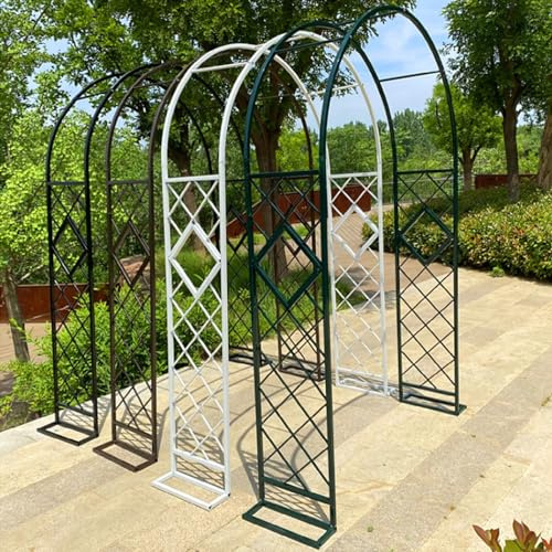 Arco da giardino in metallo, pergolato per piante rampicanti, robusto supporto per padiglione con basi. Dimensioni: 140 x 230 cm, 220 x 230 cm, 300 x 230 cm, 340 x 230 cm.