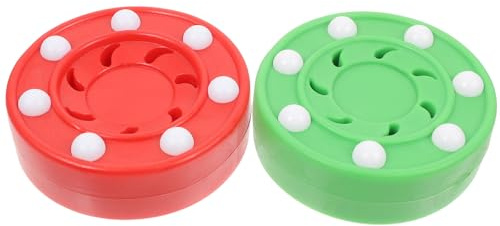 NIYANGLE Dischi da Hockey su Pista 2 Pezzi in Pp per Allenamento Professionale, Accessori per Gioco su Roller Adulti, Disco da Hockey Maschile per Uso Agonistico e Colore Colore Casuale