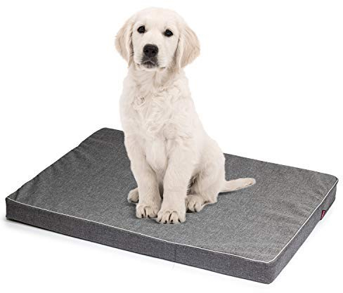 BOUTIQUE ZOO Hundematratze für Hunde | M: 88 x 65 x 6 cm | Hundesofa Hundekissen Hundematte für groß und klein | Codurastoff | Elegant | Waschbar | Farbe: Grau