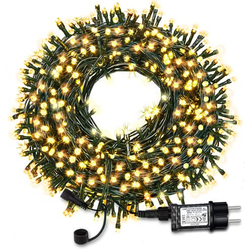 Guirnaldas Luces Exterior, LED Guirnalda de Luces Interior, 30M 300LED Alimentación Principal Fairy Lights Decoración para Arboles de Navidad, Bodas, Patio, Jardines