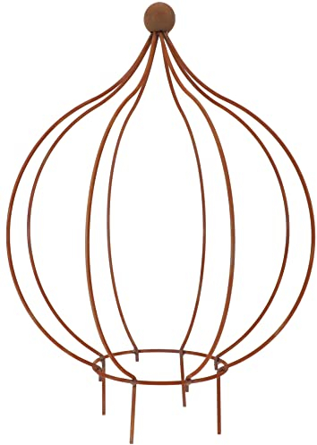 KOTARBAU® Gartendekoration Zwiebel Edelrost 490mm Ecorost eine Schöne Dekoration Zwischen Ihren Blumen
