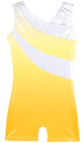 DAXIANG Gymnastics Equipment for Kids Leotard for Girls Gymnastics Yellow 130