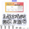 48pcs Tornillos M8, Juego de Tornillos y Tuercas y Arandelas, Tornillos de Cabeza Hexagonal con Brida, Tornillos de Cabeza Hueca Hexagonales de Brida, Tornillos con Tuercas de Acero Inox,M8 x 20 mm