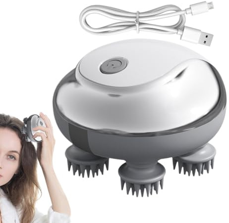 Elektrisk hårbottenmassage Uppladdningsbart Massageverktyg för Huvudet | Sladdlös elektrisk huvud- och hårmassager För Hustrun, Hemma, Resor, Arbete, Kontor, Spa,