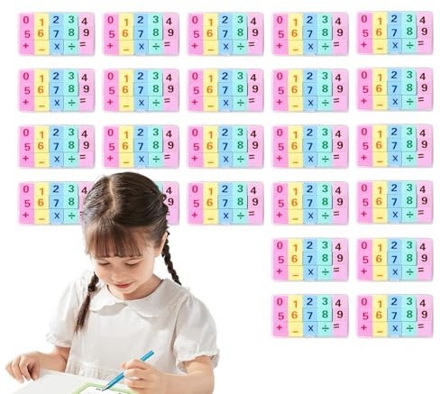 Små suddgummin | Söta pedagogiska gummipappersvaror | Tillägg, subtraktion, multiplikation, division matematiksuddgummin för studenter | för skolklassrumsbelöningar matematikövslärande
