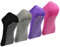 Yoga Socken Anti-Rutsch Socken - 4 Paar Pilate Trampolin Ballett Socken for Damen Herren Grau+Lila+Schwarz+Pink 44-46