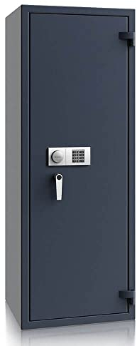 SafeHero Waffenschrank Klasse 1 EN 1143-1 Secureo Eagle 18 XL | Waffenschrank 1 für 18 Langwaffen | Langwaffenschrank Elektronikschloss + Notschlüssel | Waffenschrank Langwaffen, Kurzwaffen + Munition