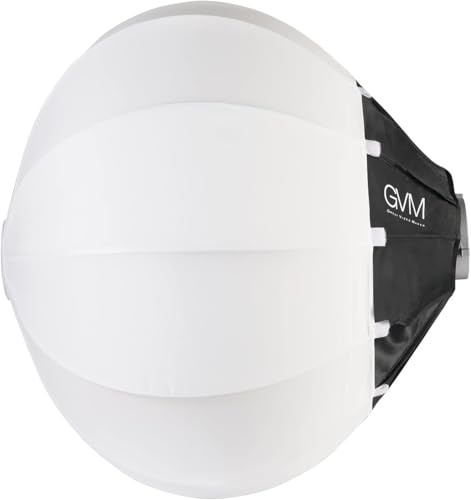 GVM Linterna Softbox Modificador de luz Suave, 66.0 cm, instalación rápida, Plegable rápido, luz GVM Mejorada para GVM SD80D P80S SD300D SD200D SD200S ST200R ST100R PR150D PR150R y Otras Luces de