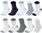 Chalier Cozy 10 Paar Damen Socken Baumwolle mit bunten Streifen, Punkte und Herzen - Bequeme Alltagssocken, ideale Geschenke für Frauen. Einheitsgröße.Gemischte Farbe 4.