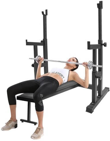 Squat Rack, Hantelständer, Multi-Funktions Barbell Rack Höhenverstellbarer, Hantelständer für Sportstudio Zuhause Gewichtheben Bankdrücken Kurzhantelablage