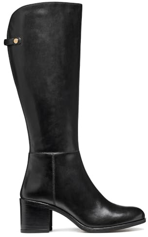 Geox D New Asheel, Stivali Alti al Ginocchio Donna, Nero, 38 EU