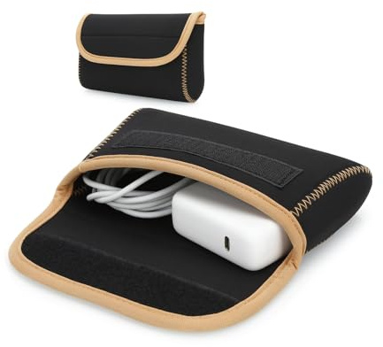 DOB SECHS Sac organisateur de câble de voyage, pochette de rangement pour accessoires électroniques, sac gadget pour câbles, batterie externe, souris, chargeur, disque dur, essentiels pour homme et