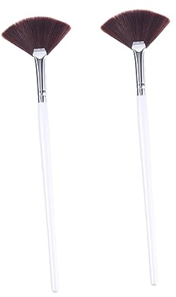 VICASKY 2 pinceles para, aplicador de máscara de barro para mango de madera manejable para el cuidado de la piel y aplicaciones de maquillaje, fácil de limpiar y reutilizable