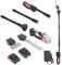 Cizalla para tallar, setos y cortahierbas, inalámbrico, 21 V, mini polo seto, cortacésped, cizalla eléctrica con poste de extensión, multi-ángulo ajustable inalámbrico arbusto cortacésped, batería y