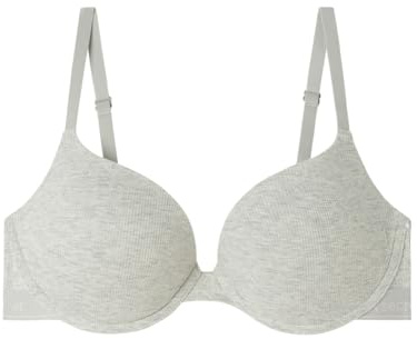Women'secret Sujetador Push Up GORGEOUS Algodón Gris, 95B