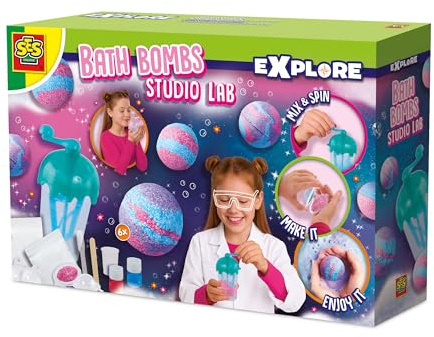 SES Creative – badbomber studio laboratorium – experiment för barn – gör badbomber själv – experimentlåda – vetenskapligt set – från 8 år