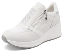 QUEEN HELENA Sneakers Alte con Zeppa Donna X34-37 (Bianco, Sistema Taglie Calzature EU, Adulto, Donna, Numero, Media, 39)
