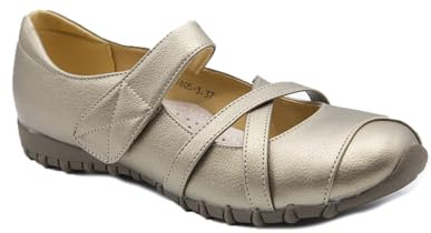Primtex Chaussures Confort Femme Grande Pointure 41-44 Style Ballerines Confortables orthopédiques Semelle Cuir