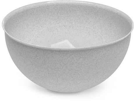 Koziol PALSBY M & L Schüssel 2 & 5 Liter | Salatschale Servierschale Rührschüssel | bruchfest stapelbar biozirkulärer Kunststoff spülmaschinengeeignet | Küche Haushalt (organic grey, 5 Liter)
