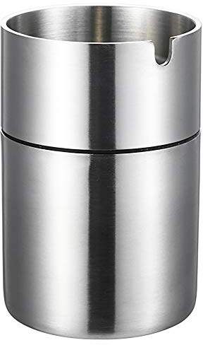 Chingde Aschenbecher aus Edelstahl, Aschenbecher für den Außenbereich, winddicht, Aschenbecher, Aschenbecher, Aschenbecher für den Haushalt, Büro, Garten (groß)