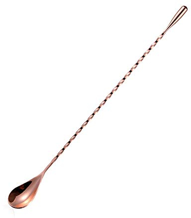 Cucchiaio da cocktail in acciaio inox lungo cocktail shaker cucchiaio barware mescolando cucchiaio contorto bar cucchiaio-40 cm oro rosa