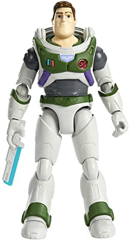 Buzz Lightyear HHJ79 - Space Ranger Alpha-Anzug Buzz Lightyear Figur, authentische Actionfigur ca. 13 cm groß mit 12 beweglichen Gelenken, Laserschwert, Spielzeug für Kinder ab 4 Jahren