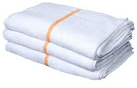 Bar Mops 100% Cotton 16x19 Gold Stripe - White - 30oz (24)