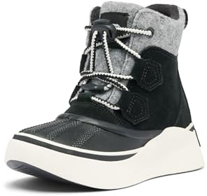 SOREL Children's Out N About lV Chillz Waterproof Boot - Black, Chalk - 4