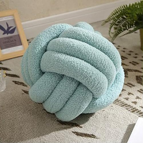 Wizoowip Knot Pillow, Soft Cuddle Cushion, Knot Cushion Lamb Velvet, Plush Bed Cushions Decoration, Cuddle Cushion for Adults Braided Knot Pillow for Home Bedroom Sofa Bed Nap Light Blue