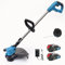 Akku-Rasentrimmer, Ersatz für Makita 18V DUR181Z, Akku Rasentrimmer mit 2X 3.0Ah Akku, 18V Akku Freischneider, Akku Trimmer 90° drehbarer, für Rasenschneiden Rasenpflege Auffahrt und Garten