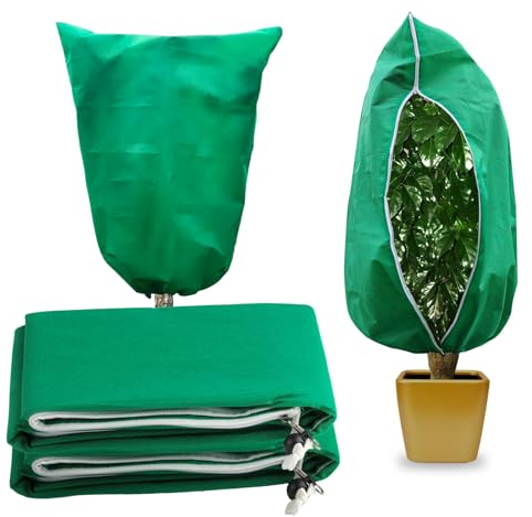 Voile Hivernage Plante Exterieur, Housses de Protection pour Plantes, Housse Hivernage Plante Exterieur, Housse d'hivernage pour Plantes en Pot, Contre Le Froid et Le Gel, 120 x 80cm