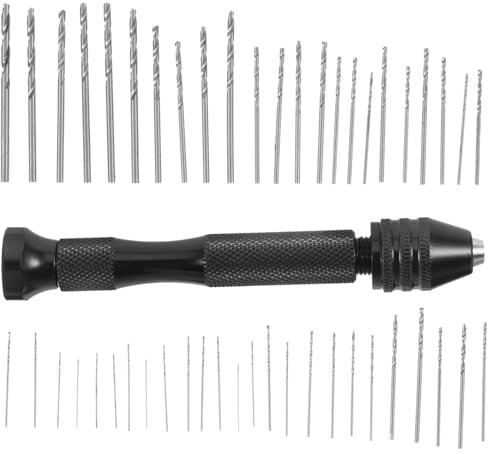 OSALADI Perceuse à Main Manuelle Avec Forets Pour Perles Plastique Ambre Et Petits Modèles Réduits Kit Outils Perforatrice De Modèle