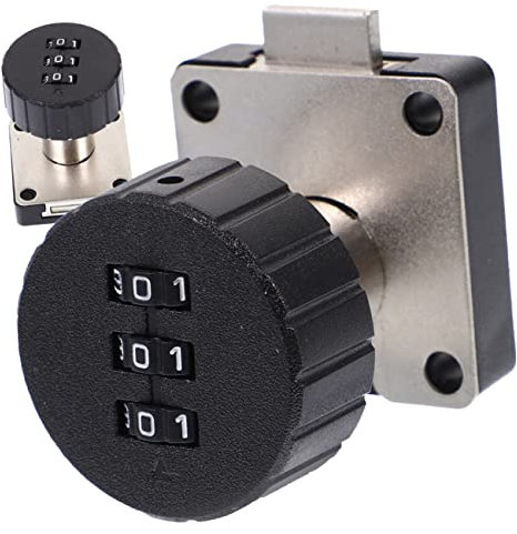 Genérico Cerradura De Combinación Para Cajones y Armarios Cerradura De Seguridad Para Bebés Material Seguro Color Negro 2 Piezas Instalación Sencilla